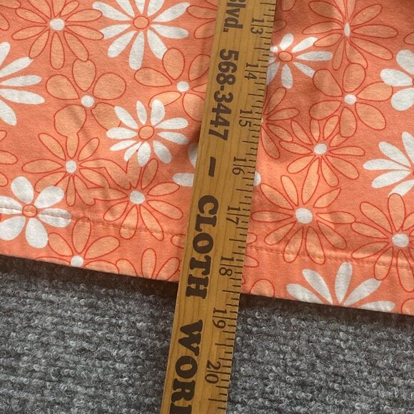 Ann Taylor Loft Skirt Womens 10 Orange & White Floral tropical‎ Hawaiian beach - Picture 5 of 10